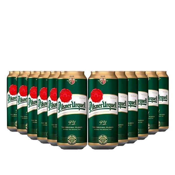 Pack 12 Cervejas Tcheca Pilsner Urquell Lata 500ml