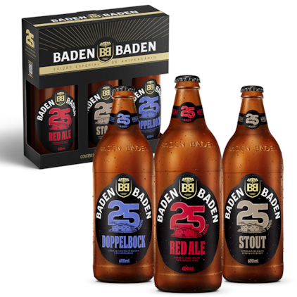 Kit de Cervejas Baden Baden Especial 25 Anos Edição Limitada 3 Garrafas 600ml