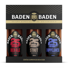 Kit de Cervejas Baden Baden Especial 25 Anos Edição Limitada 3 Garrafas 600ml